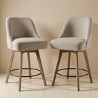 Luna Brown Swivel Counter Stool