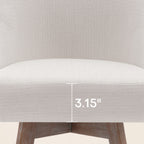 Luna White Swivel Counter Stool