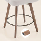Luna White Swivel Counter Stool