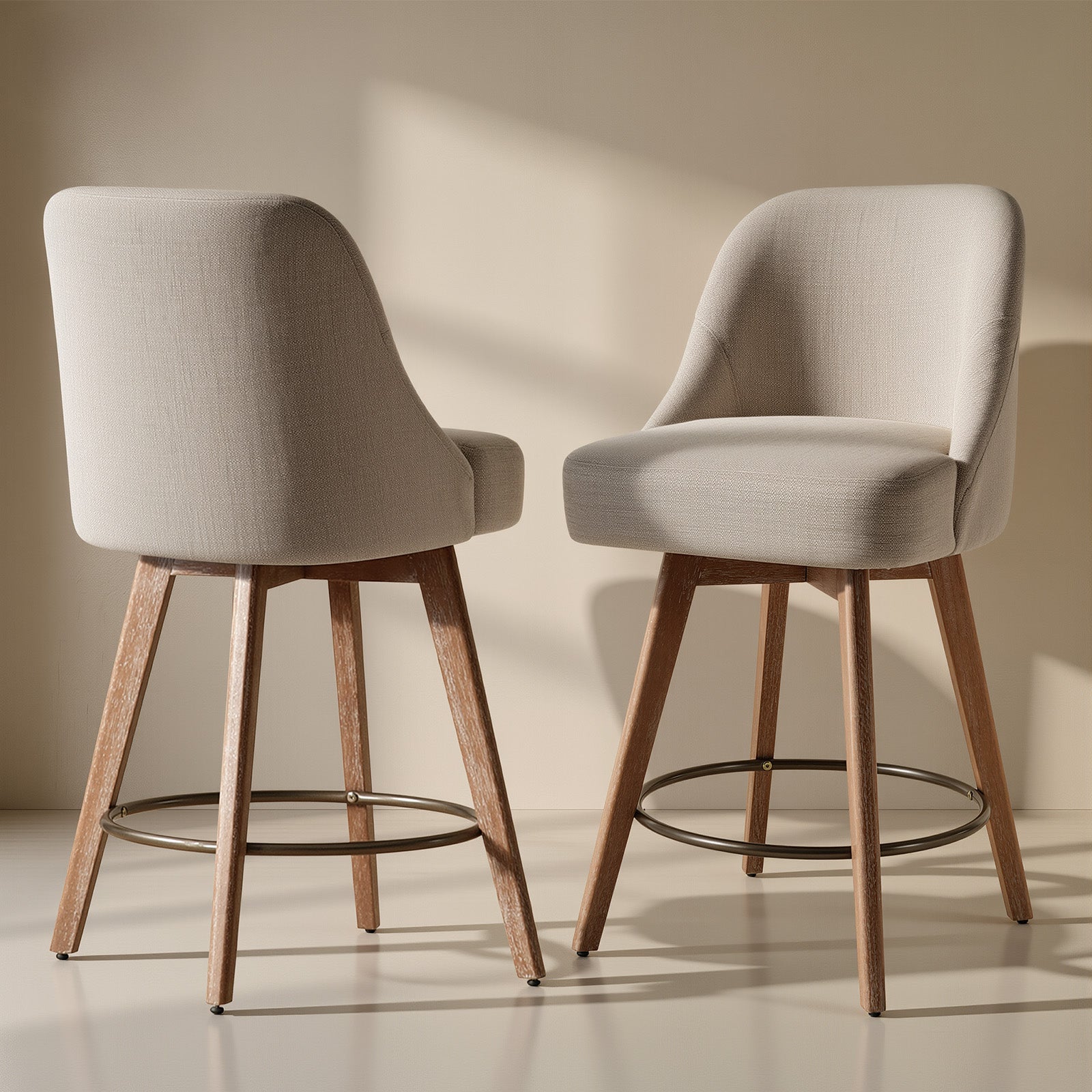 Luna Brown Swivel Counter Stool
