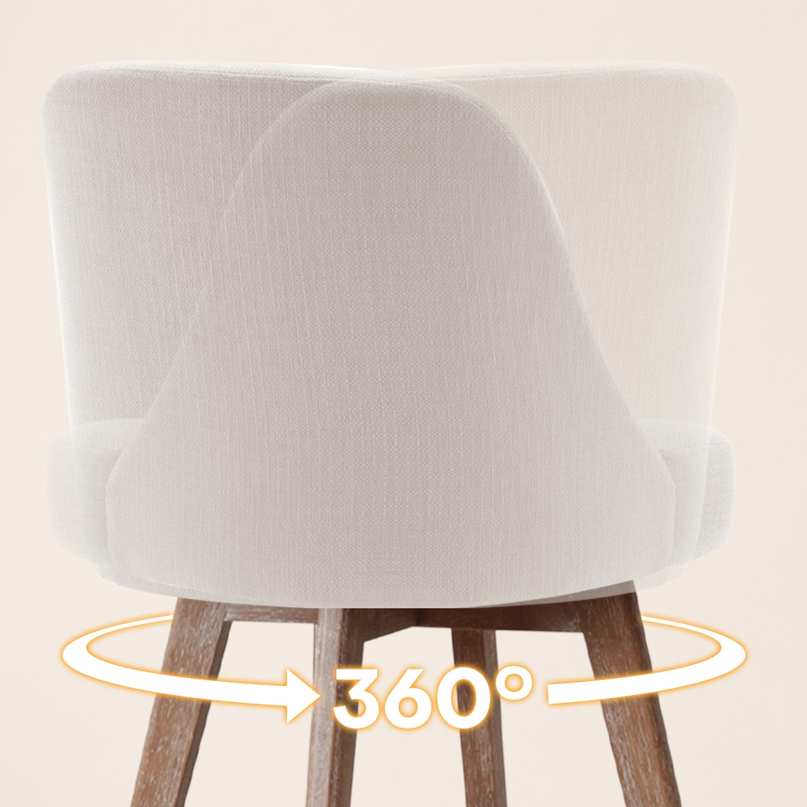 Luna White Swivel Counter Stool