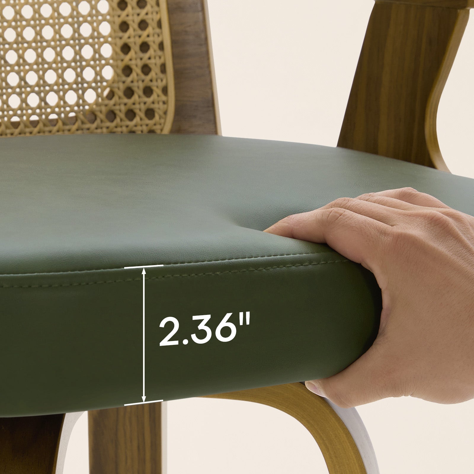 Apex Green Swivel Rattan Bar Stool