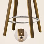 Apex Green Swivel Rattan Bar Stool