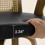 Apex Black Swivel Rattan Bar Stool