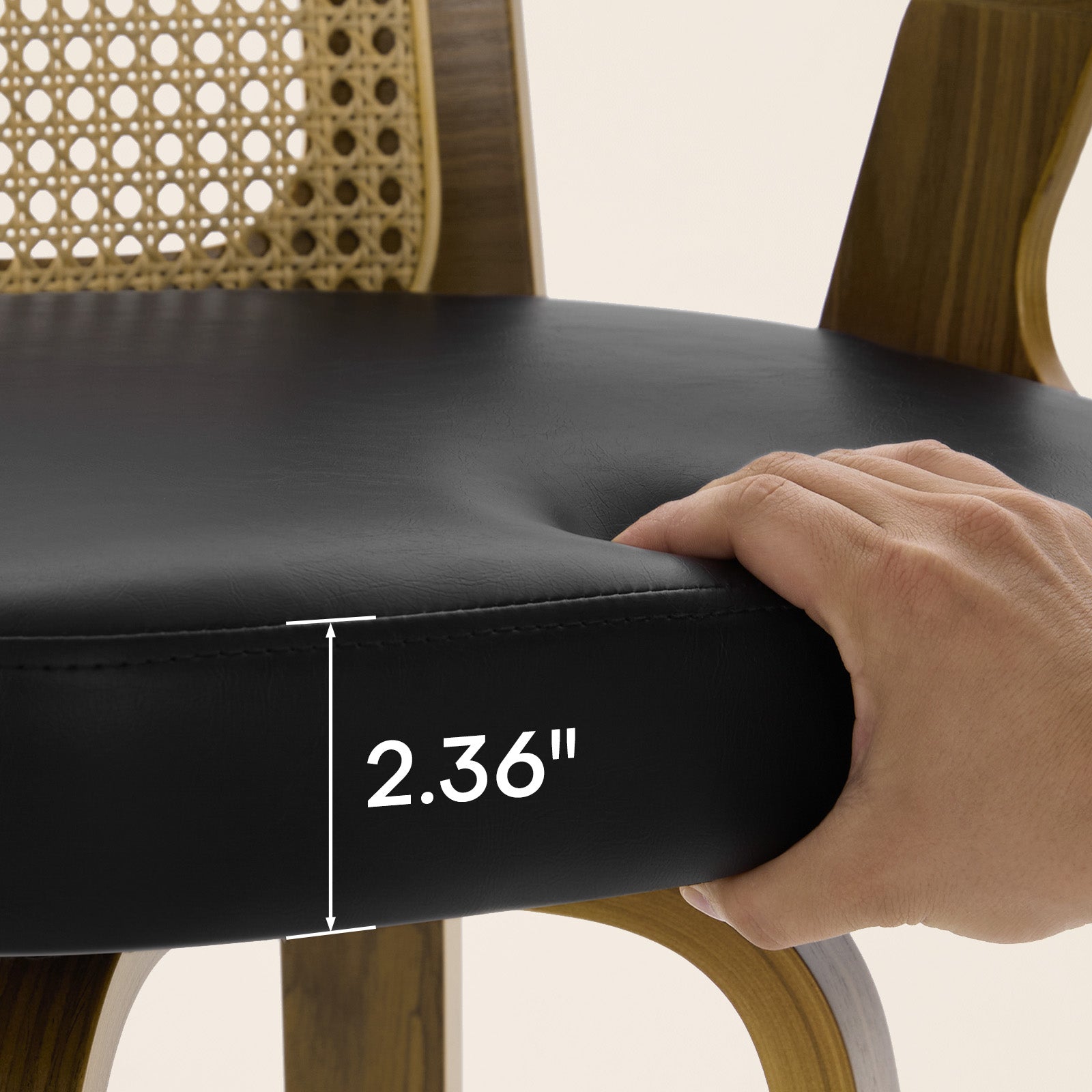 Apex Black Swivel Rattan Bar Stool