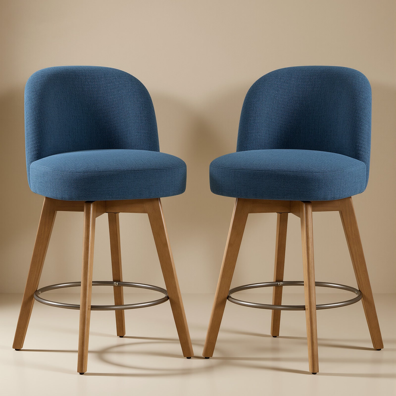 Velo Blue Swivel Counter Stool