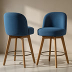 Velo Blue Swivel Counter Stool