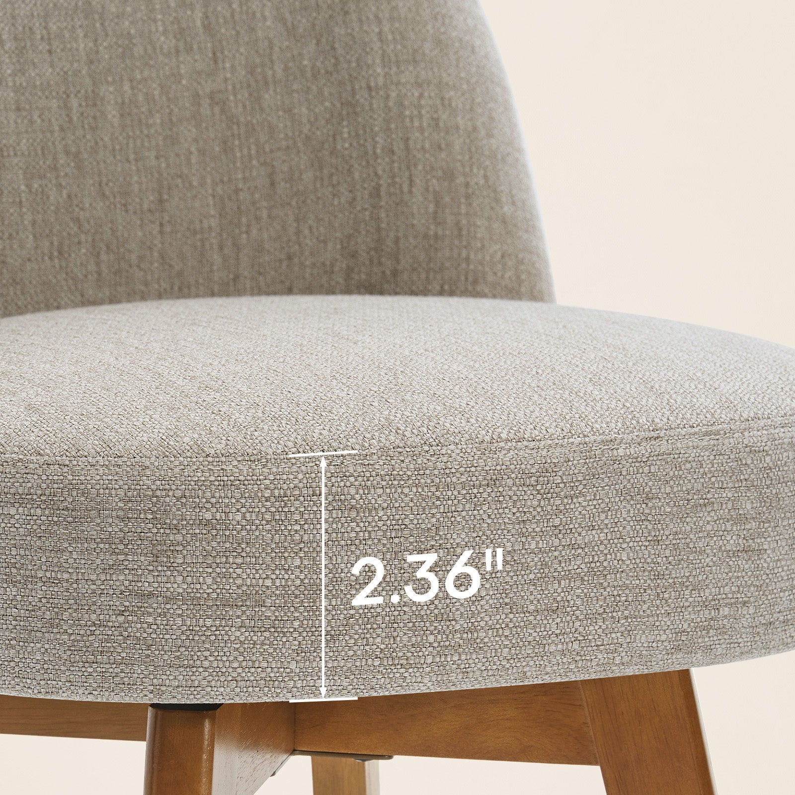 Velo Beige Swivel Counter Stool