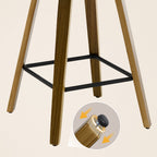 Arc Black Swivel Bar Stool With Rattan Back