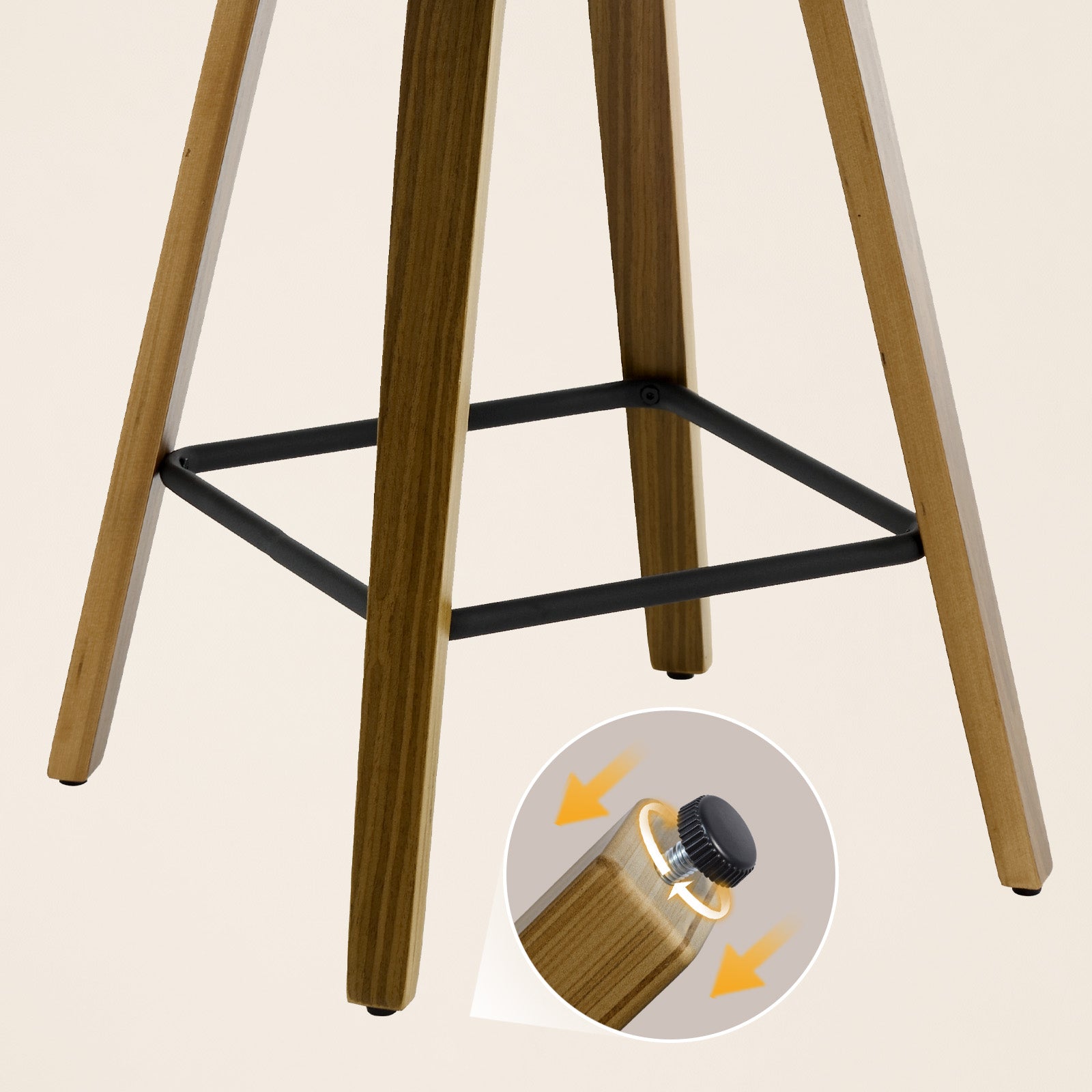 Arc Black Swivel Bar Stool With Rattan Back