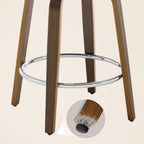 Arc Cream Swivel Bar Stool With Leather Back