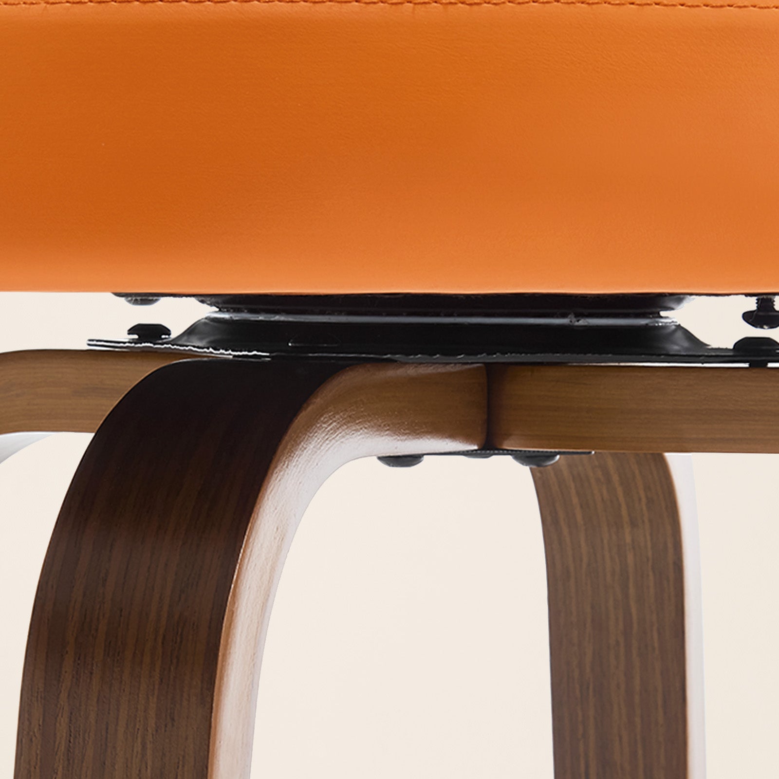 Ember Orange PU Swivel Bar Stool