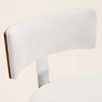 Ember White PU Swivel Bar Stool