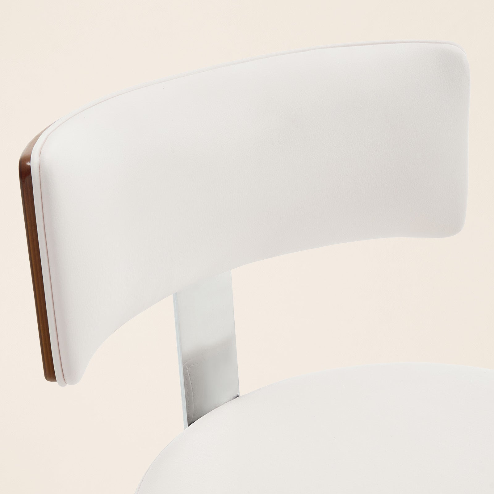 Ember White PU Swivel Bar Stool